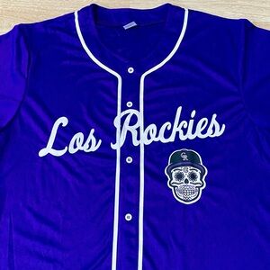 Colorado LOS ROCKIES Jersey Adult L Latin Night Dia De Los Muertos MLB Baseball